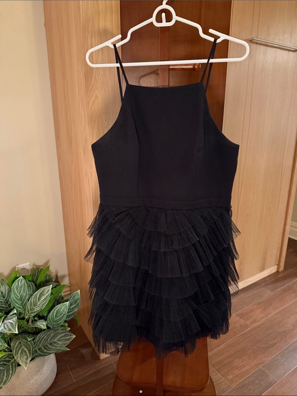 BCBGMaxAzria Black Spaghetti-Strap Little Dress